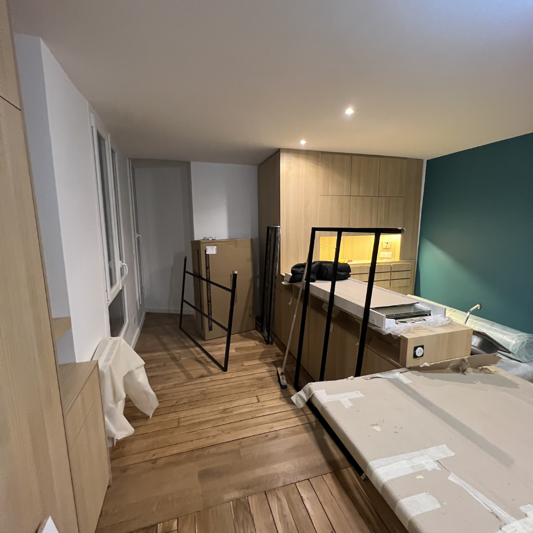 appartement Paris 5 pendant travaux de rénovation Renov&Co