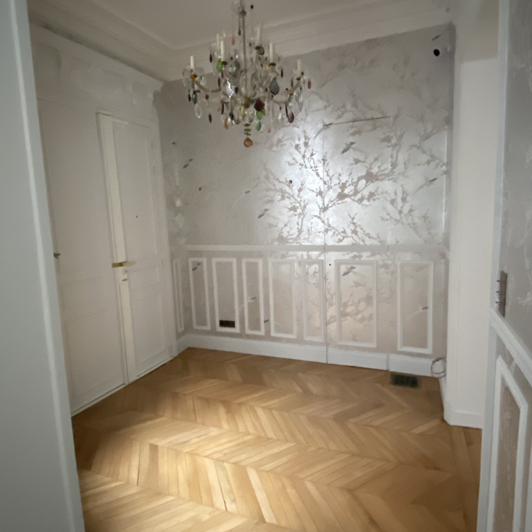 rénovation pièce de vie appartement Paris 8e Renov&Co